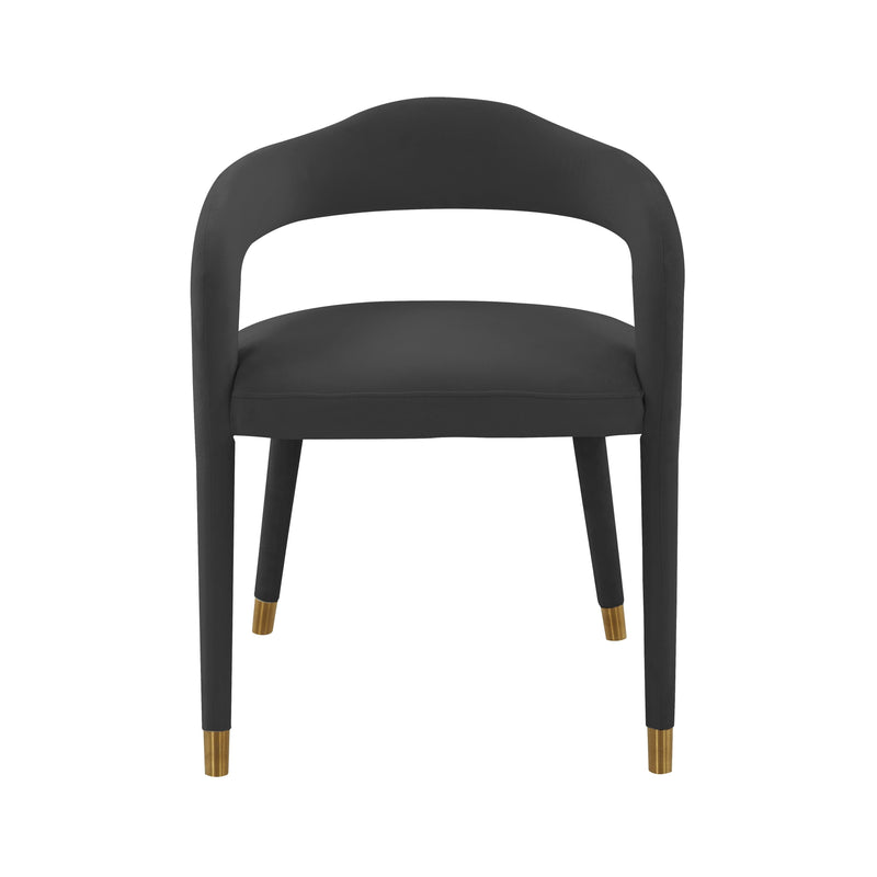 Lucia Black Velvet Dining Chair - UK