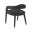 Lucia Black Velvet Dining Chair - UK