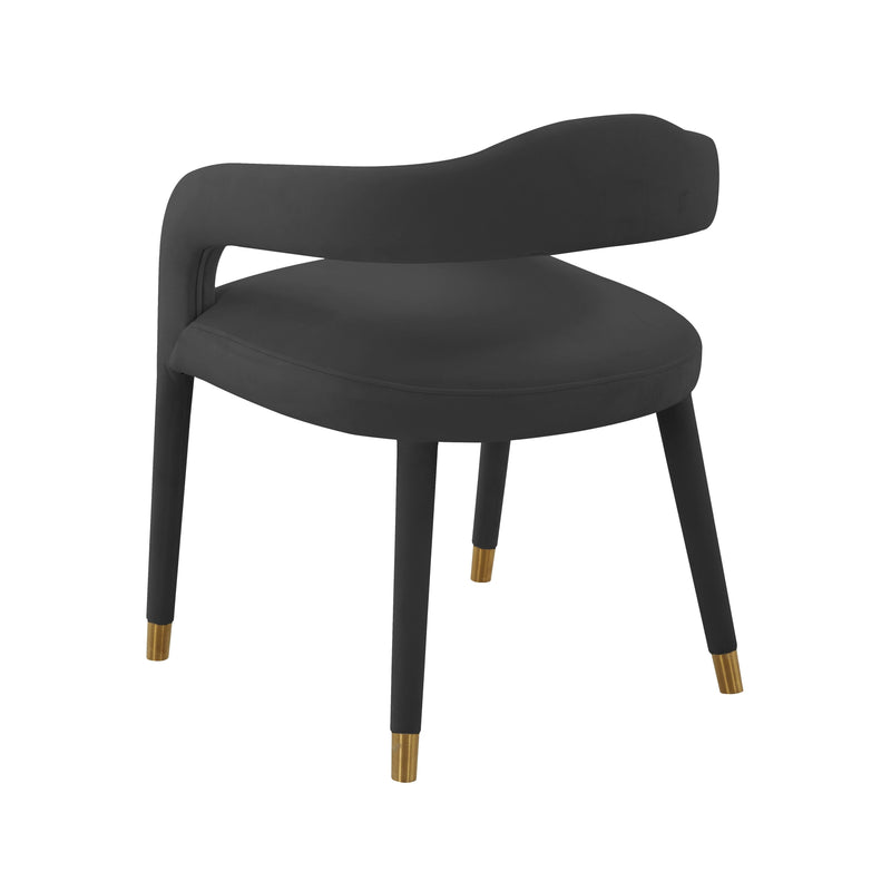 Lucia Black Velvet Dining Chair - UK