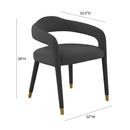 Lucia Black Velvet Dining Chair - UK