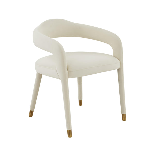 Lucia Cream Velvet Dining Chair - UK