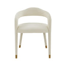 Lucia Cream Velvet Dining Chair - UK
