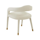 Lucia Cream Velvet Dining Chair - UK