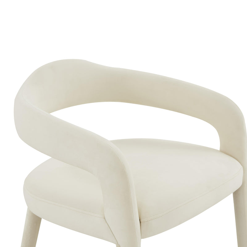 Lucia Cream Velvet Dining Chair - UK