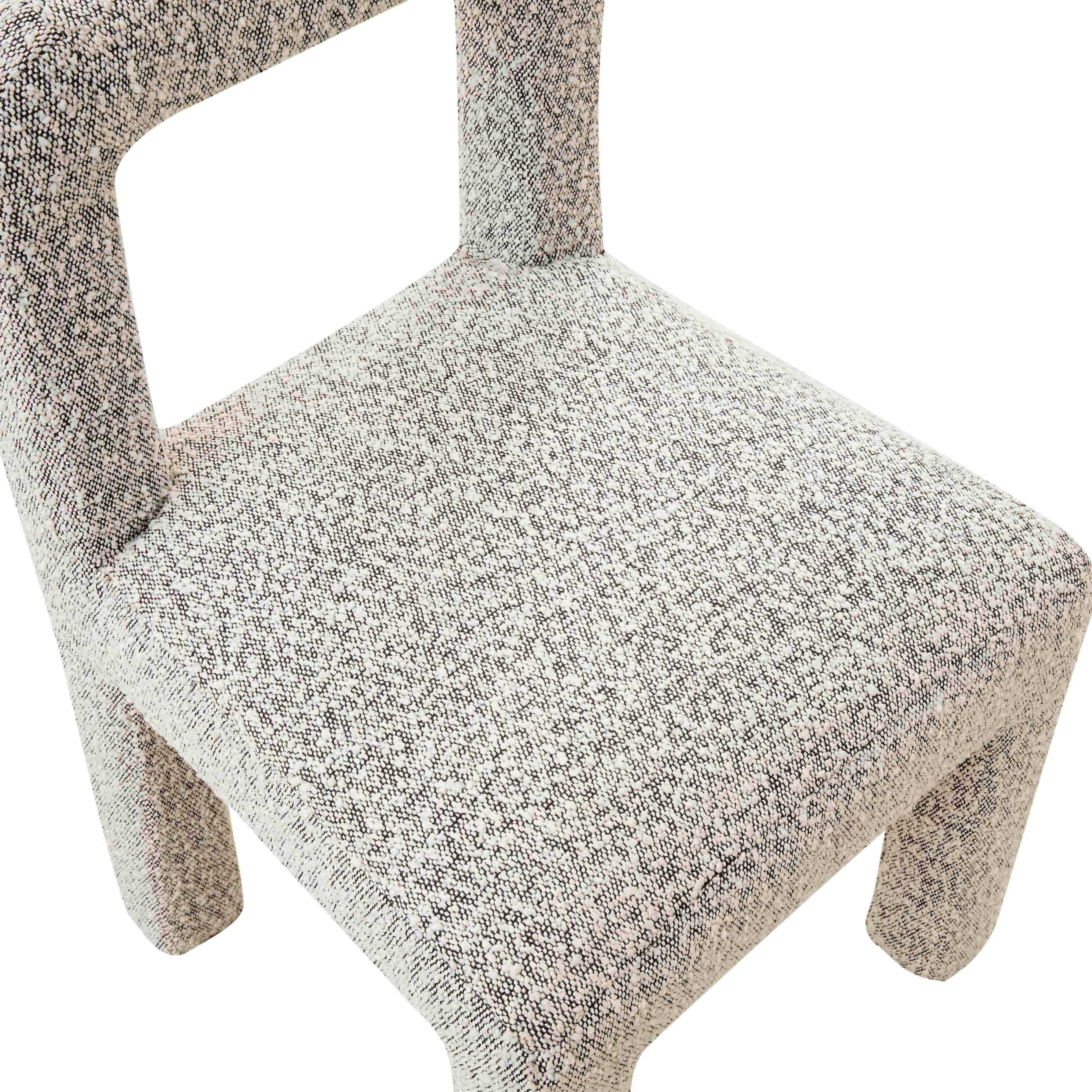 Hazel Grey Boucle Dining Chair