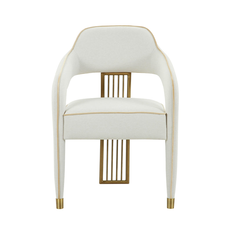 Corralis Cream Performance Linen Dining Chair - UK