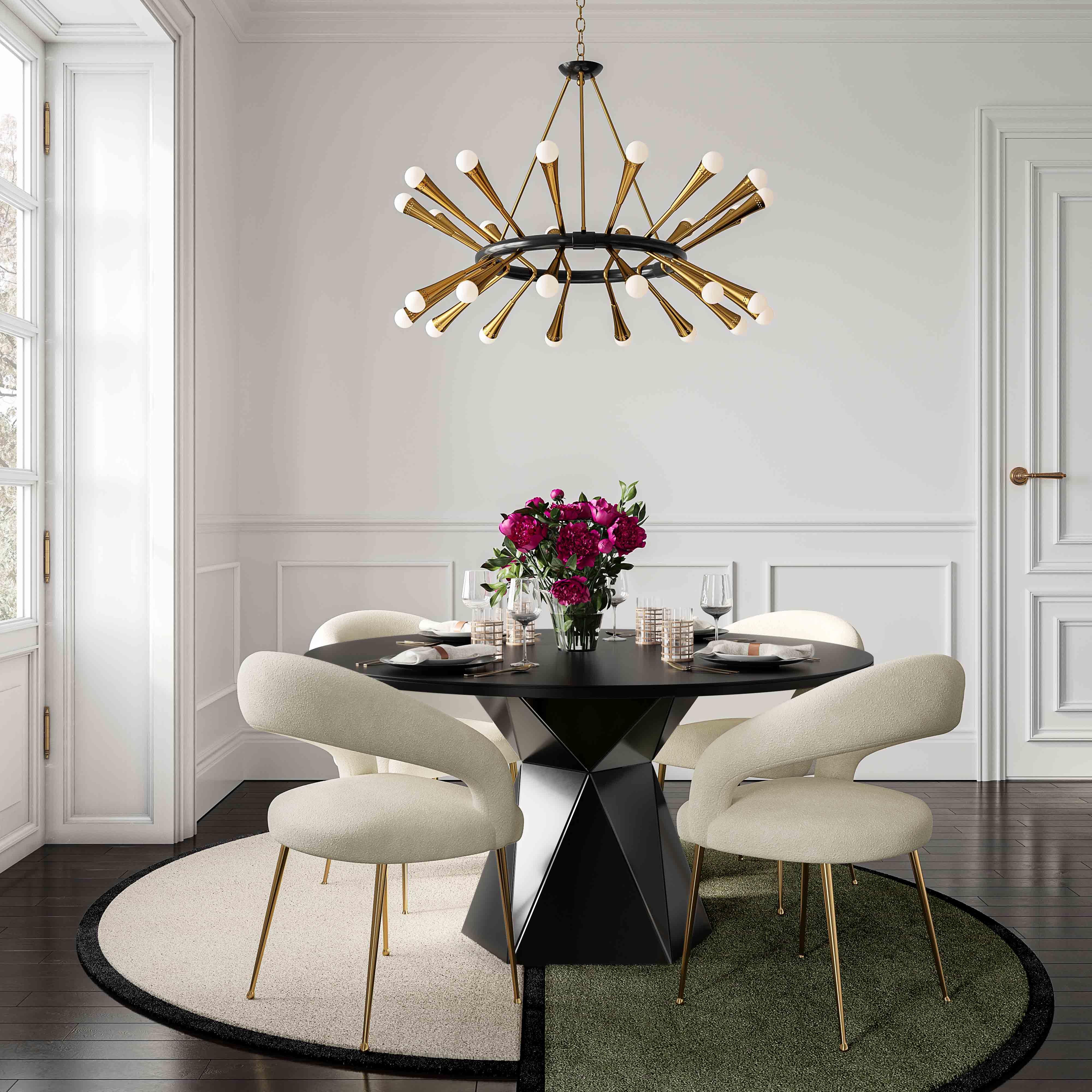 Rocco Cream Boucle Dining Chair - UK