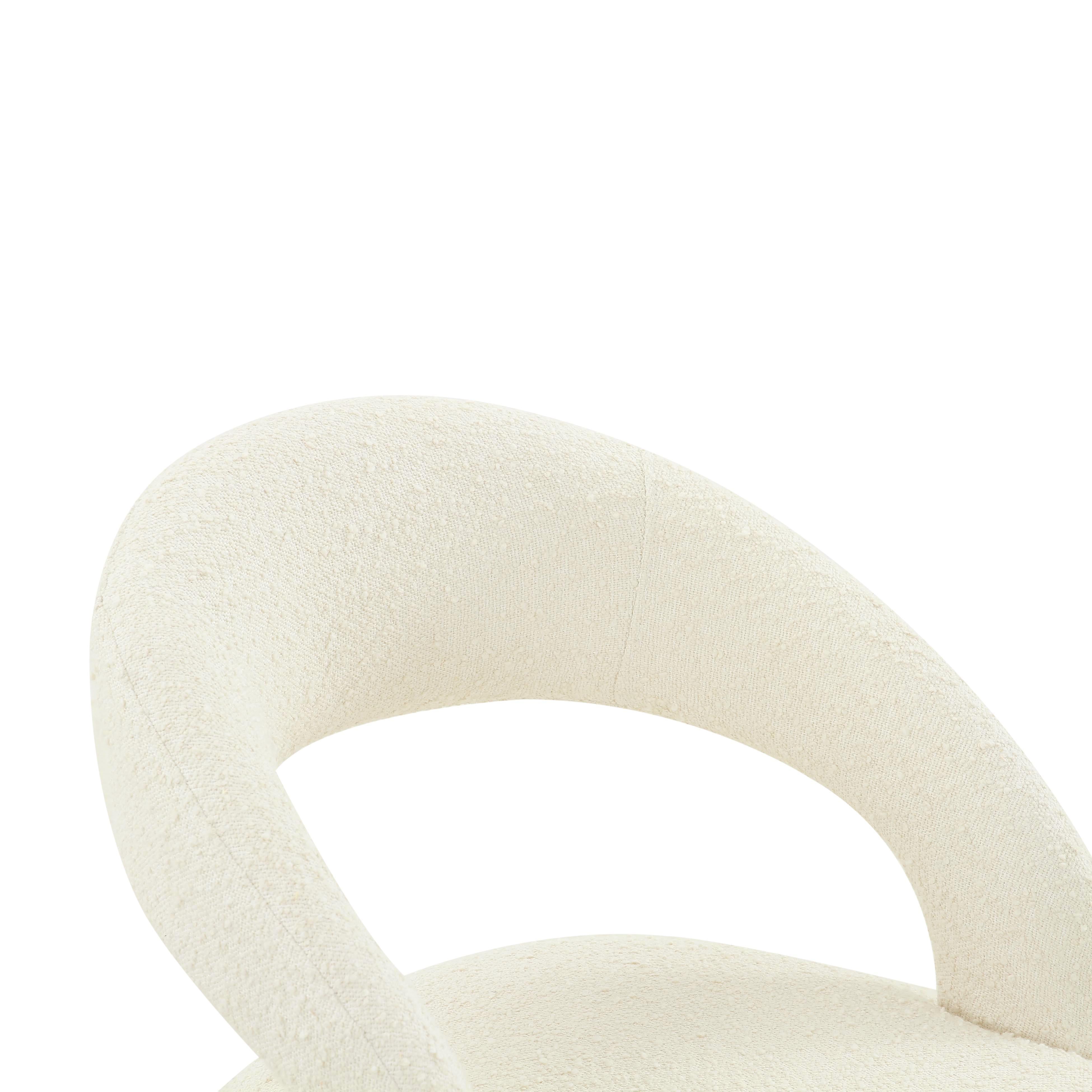 Rocco Cream Boucle Dining Chair - UK