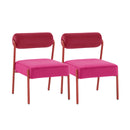 Jolene Hot Pink Velvet Dining Chair - Set of 2 - UK