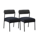 Jolene Black Velvet Dining Chair - Set of 2 - UK