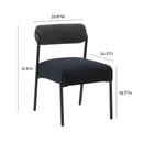 Jolene Black Velvet Dining Chair - Set of 2 - UK