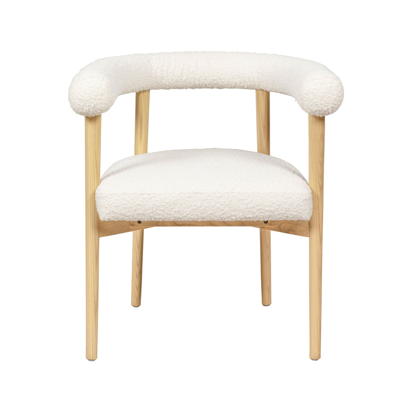 Spara Cream Boucle Dining Chair - UK