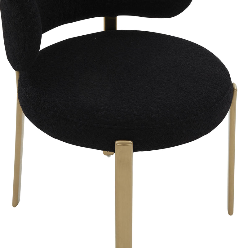 Margaret Black Boucle Dining Chair - UK