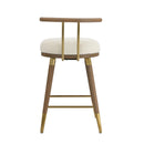 Juniper Cream Velvet Counter Stool - UK