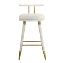 Juniper White Vegan Leather Counter Stool - UK