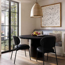 McKenzie Black Performance Vegan Leather Stackable Dining Chair - Set of 2