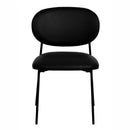 McKenzie Black Performance Vegan Leather Stackable Dining Chair - Set of 2