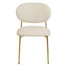 McKenzie Cream Performance Vegan Leather Stackable Dining Chair - Set of 2