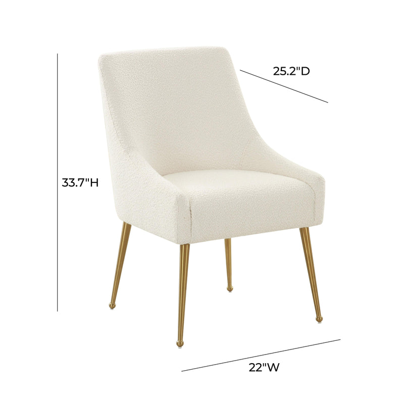 Beatrix Cream Performance Boucle Side Chair - UK