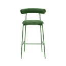 Liliana Forest Green Performance Velvet Bar Stool