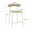 Liliana Taupe Performance Velvet Counter Stool