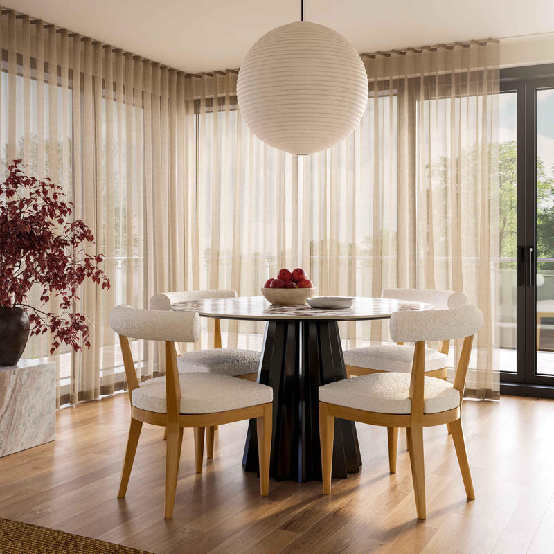 Palla Cream Boucle Dining Chair - UK