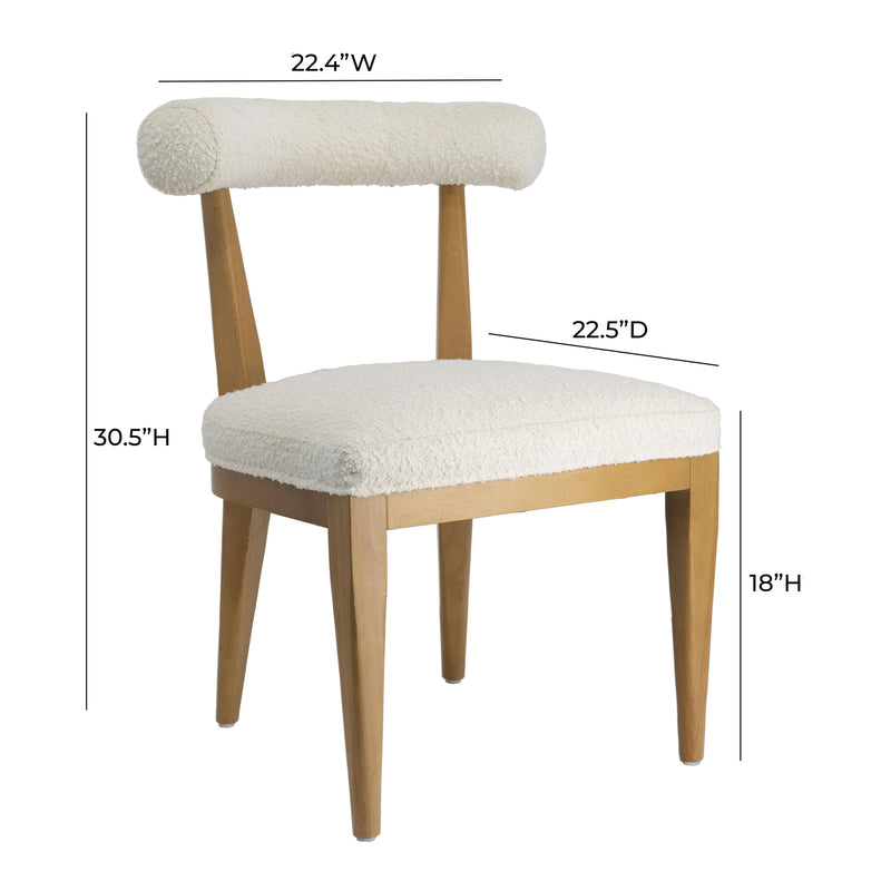 Palla Cream Boucle Dining Chair - UK