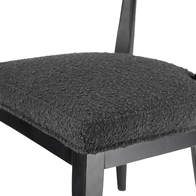 Palla Black Boucle Dining Chair - UK