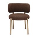 Margaret Chocolate Brown Boucle Dining Chair - UK
