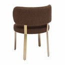 Margaret Chocolate Brown Boucle Dining Chair - UK