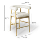 Spara Cream Boucle Counter Stool - UK