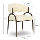 Tatum Cream Performance Vegan Leather Dining Chair