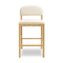 Calla Cream Performance Velvet Counter Stool