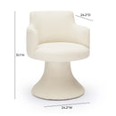 Jeffree Cream Performance Boucle Swivel Dining Chair