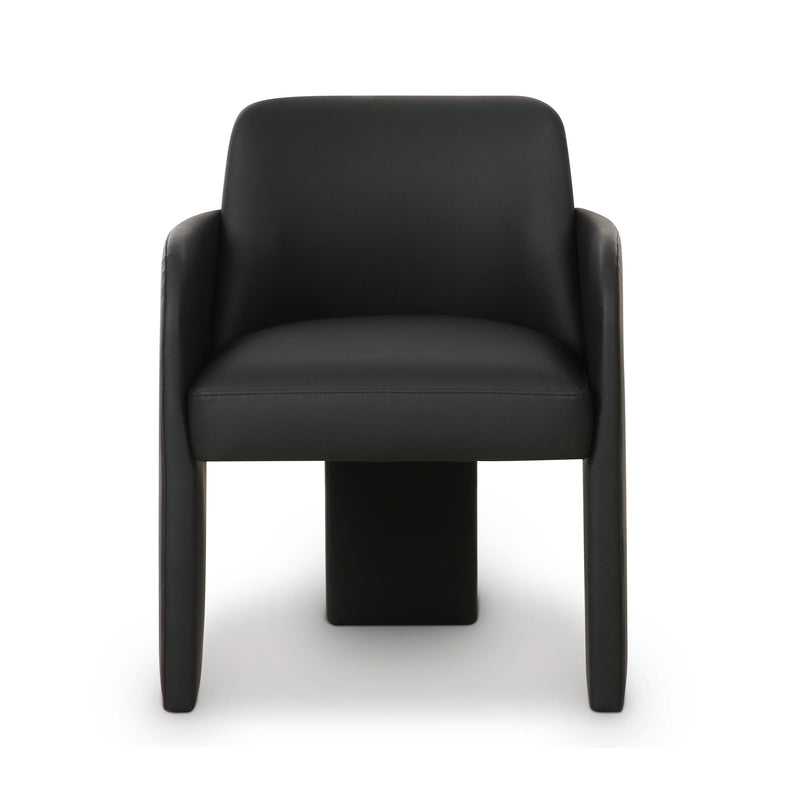 Leo Black Performance Vegan Leather Dining Chair