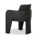Leo Black Performance Vegan Leather Dining Chair
