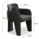 Leo Black Performance Vegan Leather Dining Chair