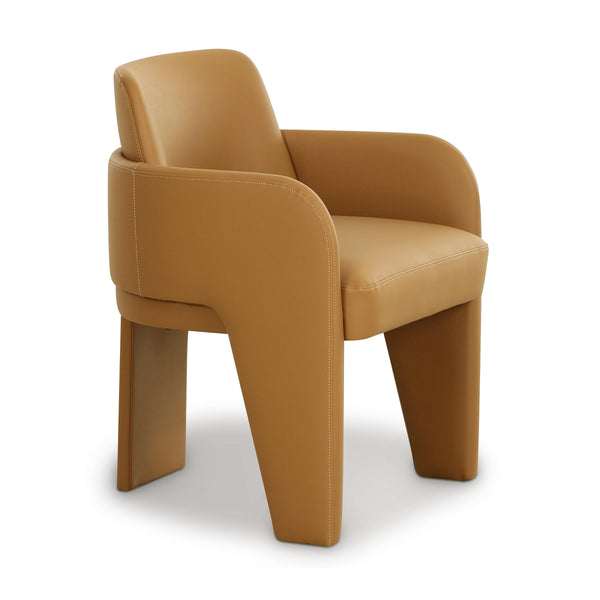 Leo Tan Performance Vegan Leather Dining Chair
