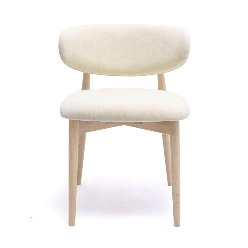 Zinea Cream Performance Textured Velvet Dining Chair