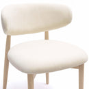 Zinea Cream Performance Textured Velvet Dining Chair