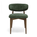 Zinea Forest Green Performance Textured Velvet Dining Chair