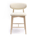 Zinea Cream Performance Textured Velvet Counter Stool