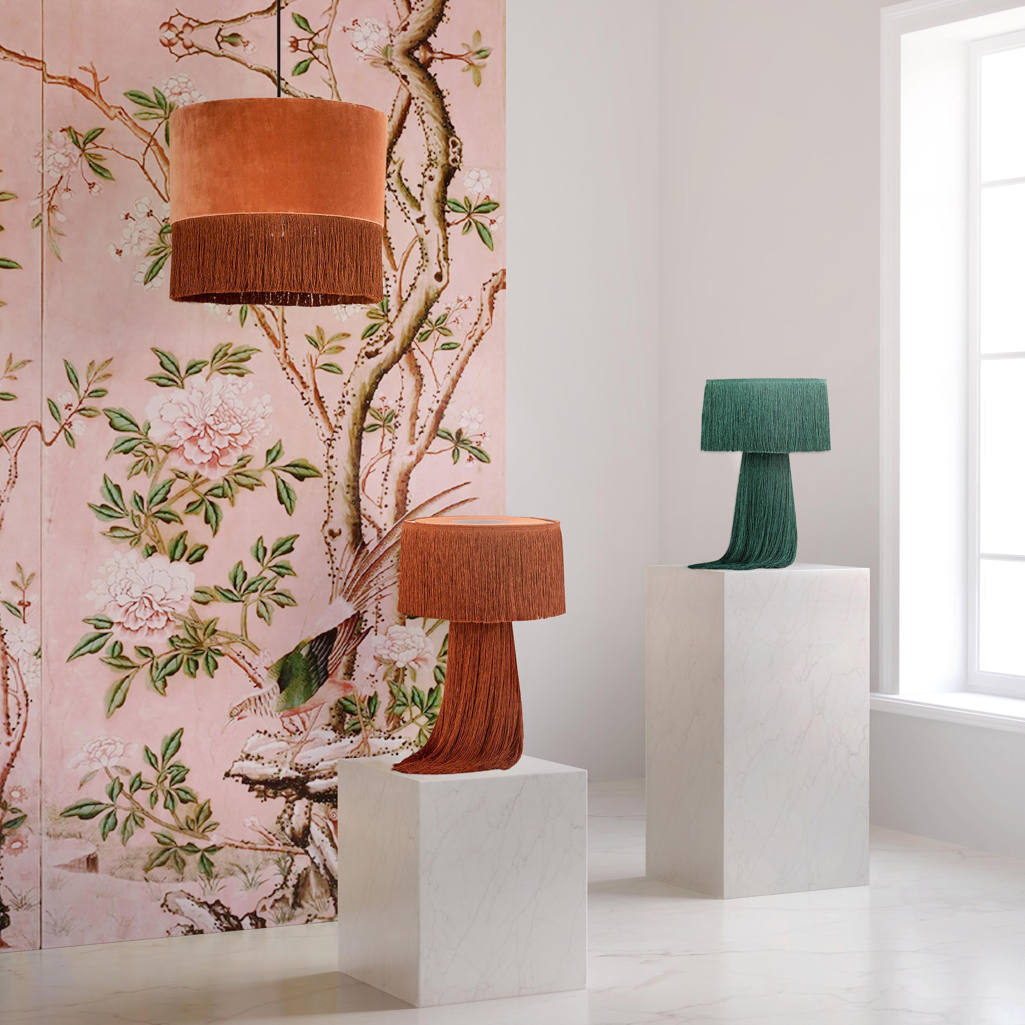 Atolla Emerald Tassel Table Lamp - UK