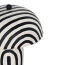Maiori Black Striped Papier Mache Table Lamp