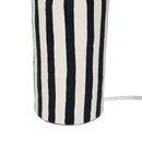 Maiori Black Striped Papier Mache Table Lamp