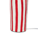 Maiori Red Striped Papier Mache Table Lamp