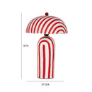 Maiori Red Striped Papier Mache Table Lamp