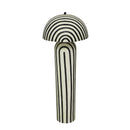 Maiori Black Striped Papier Mache Floor Lamp