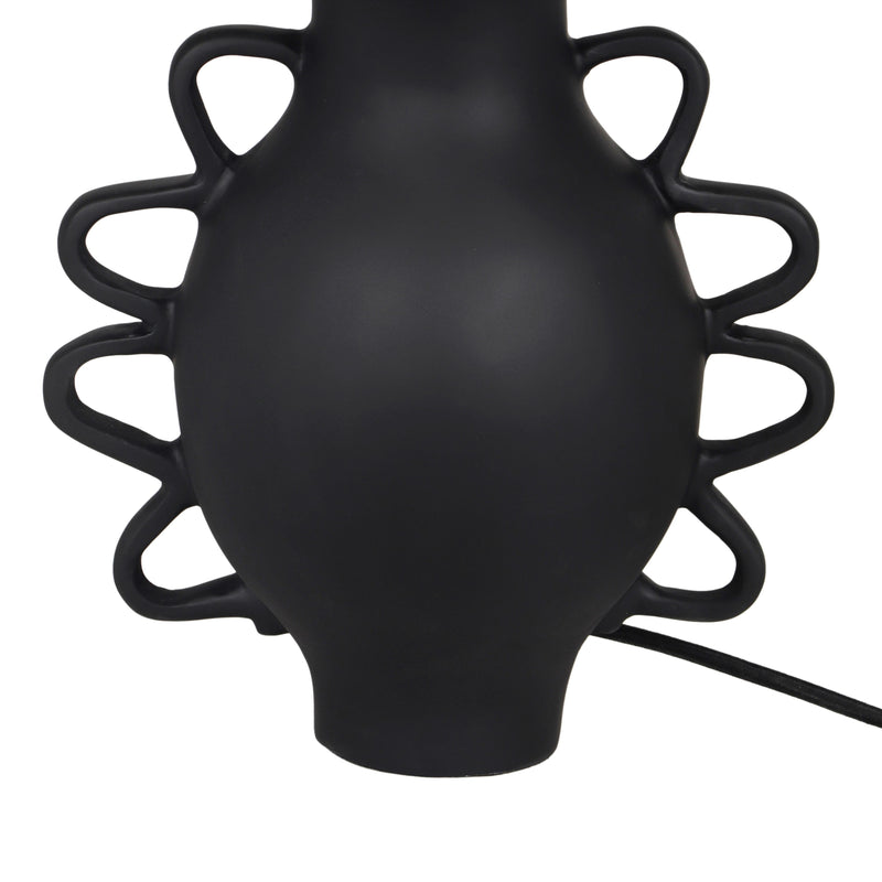 Hazza Black Pleated Table Lamp