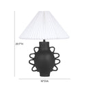 Hazza Black Pleated Table Lamp